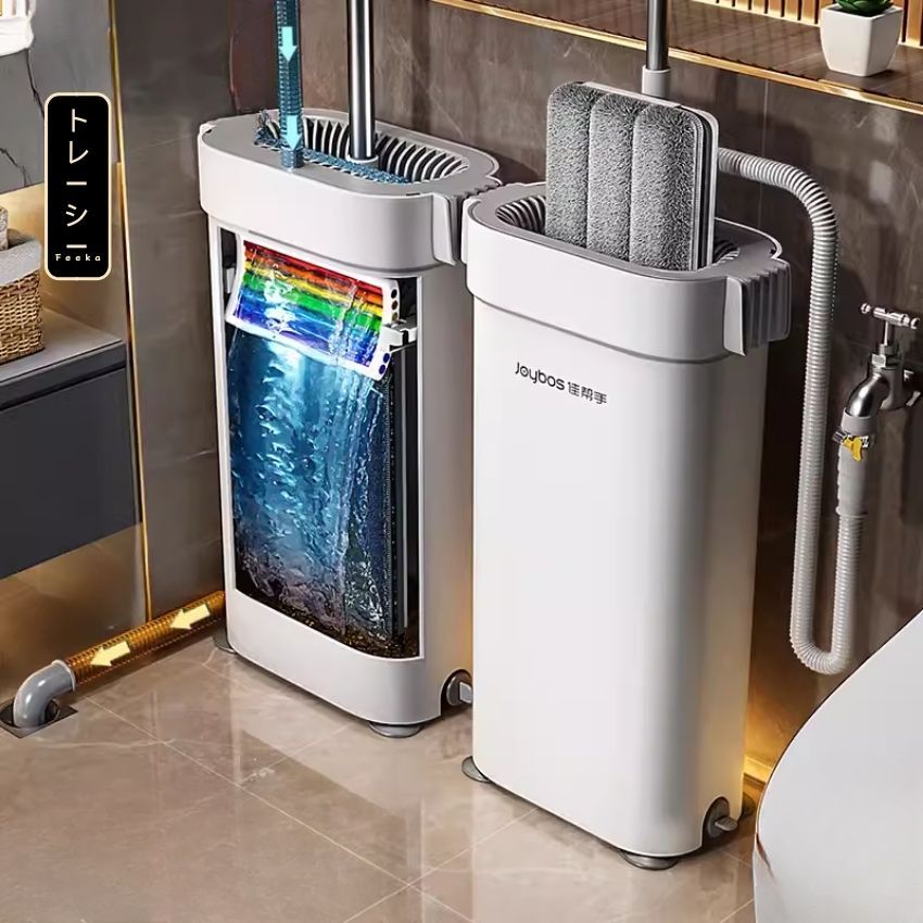 Smart mop set that rotates 360 degrees with self-wringing, self ...