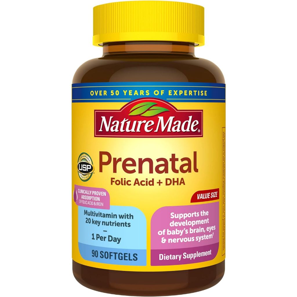 Prenatal Multivitamin Folic Acid + DHA ''Nature Made'90 Tablets