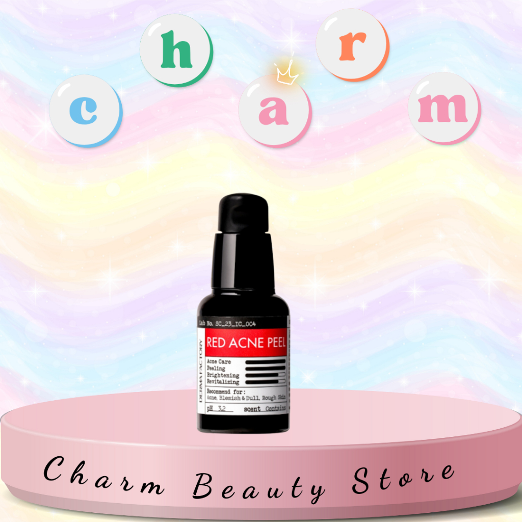 Derma Factory Red Acne Peel Chemical Exfoliation Serum brightens skin