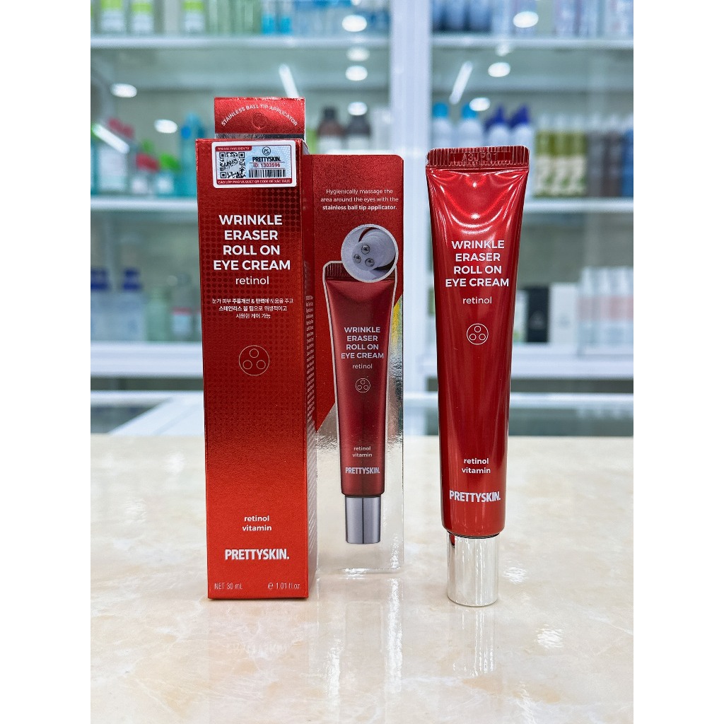 Pretty Skin Wrinkle Eraser Roll On Eye Cream Vita 30ml Korean | Shopee ...