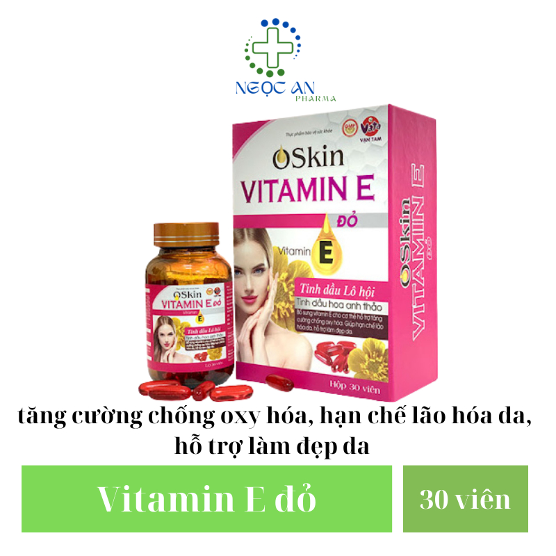 OXY Oskin Vitamin E Van Tam Red Beautiful Oral Capsule Helps Whiten ...