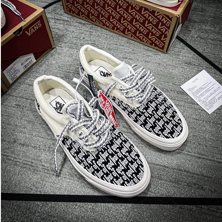 Genuine Vans old skool vault .Vans Classic Slip On Fear of God men and women check box 36 43 Shopee Malaysia