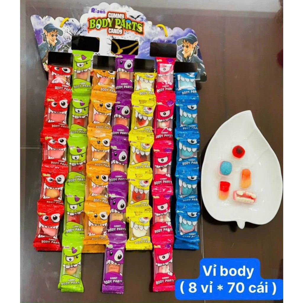 [Blister Of 70 Packs] Body Parts Candy Risen Horror Marshmallows ...