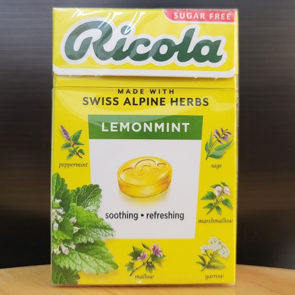 Ricola - 40g Golden Box - Unsweetened / Swiss / Lemonmint Herbs Candy ...