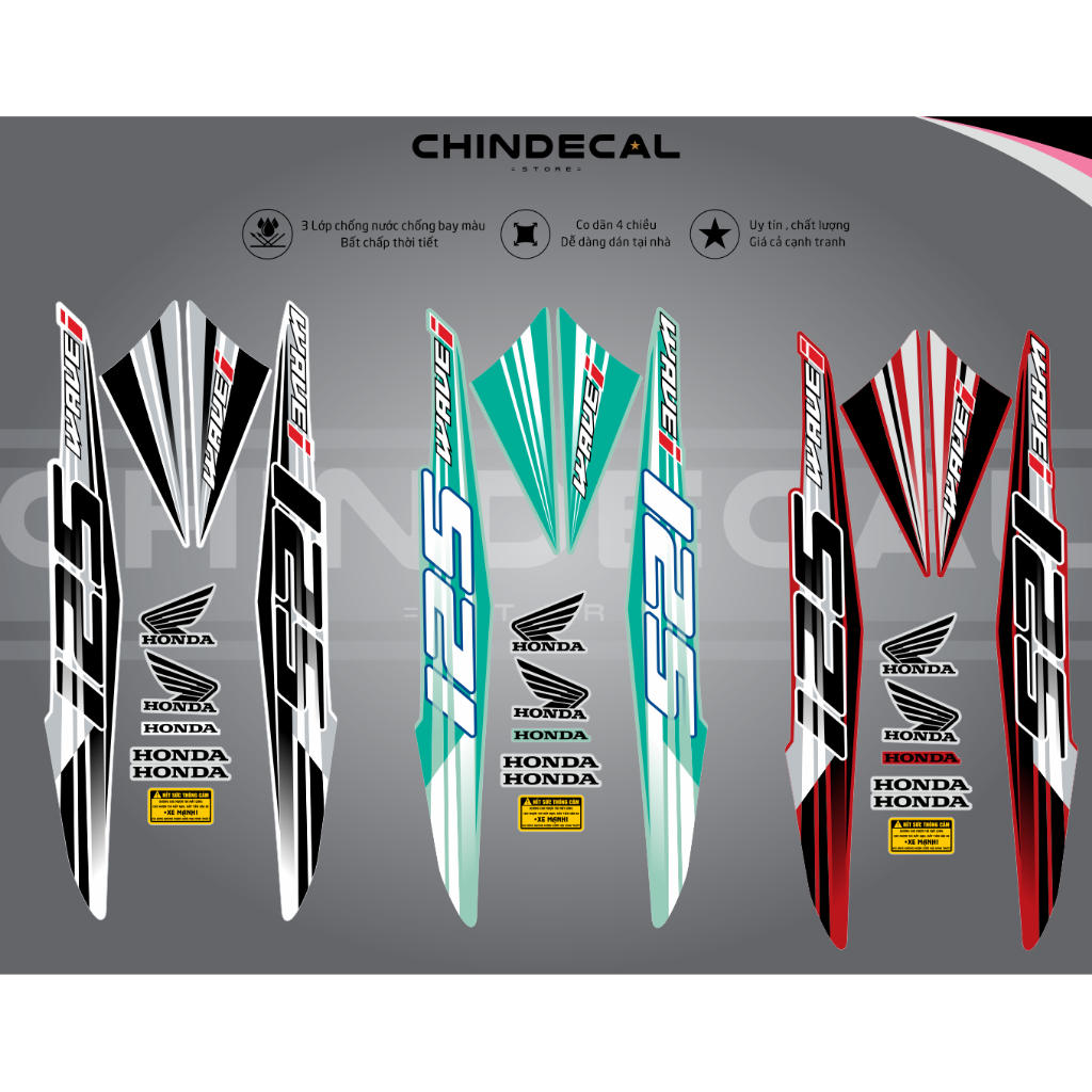 Wave ALPHA 100 & 50cc Stamp 125i Style | Many Color Options Stamp | 3 ...