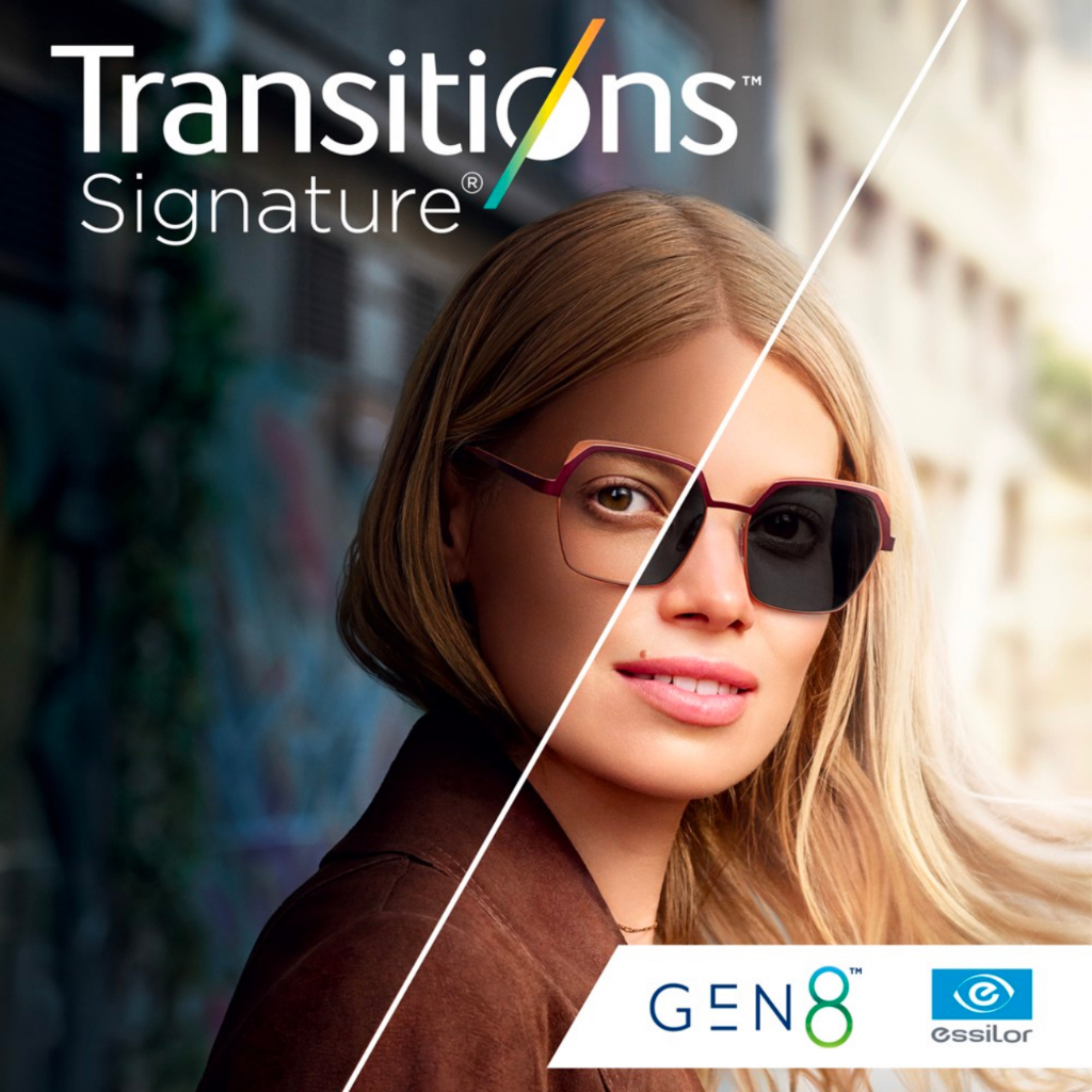 Essilor Crizal Transitions Signature Gen 8 color Changing Lenses ...