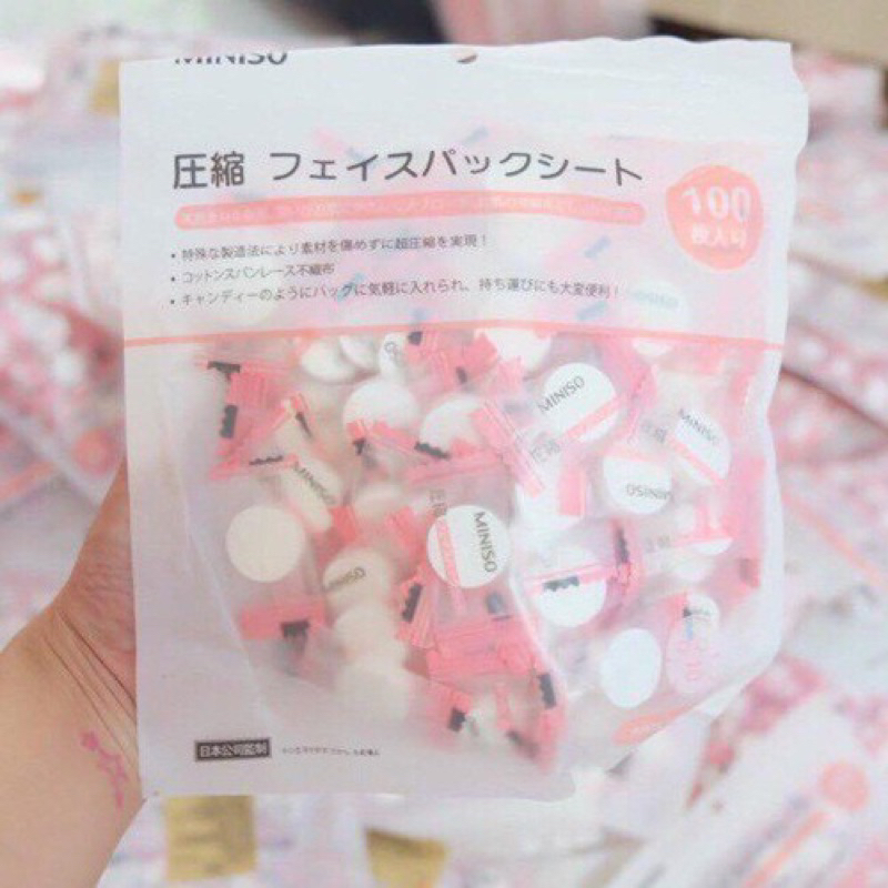 Japanese Miniso Compressed Mask 100 Tablets | Shopee Malaysia