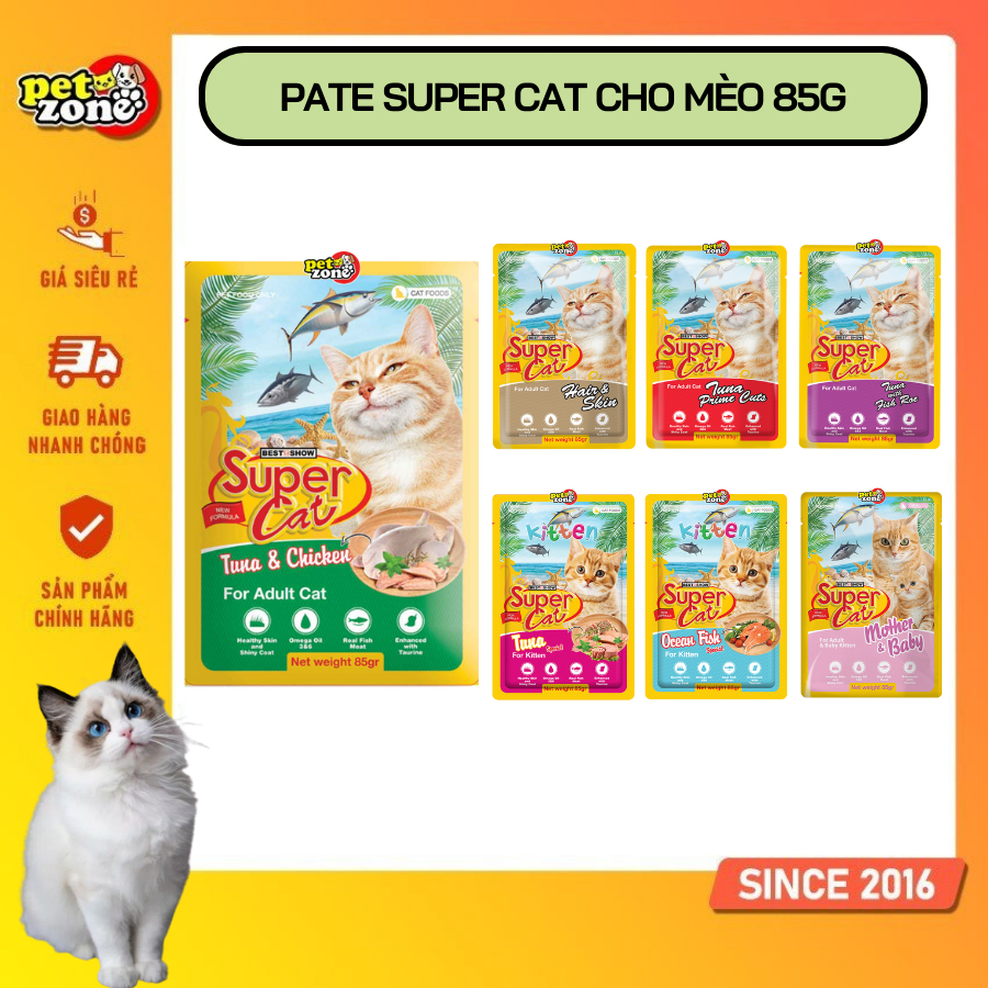 Super Cat Pate For Cats 85g - Premium Pate For Cats (Date Far Away ...