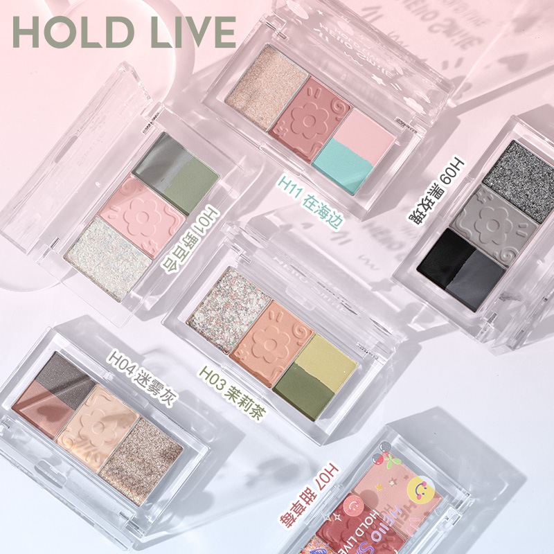 Hold Live Hello Smile Mini Color Eyeshadow Palette 3-panel | Shopee ...