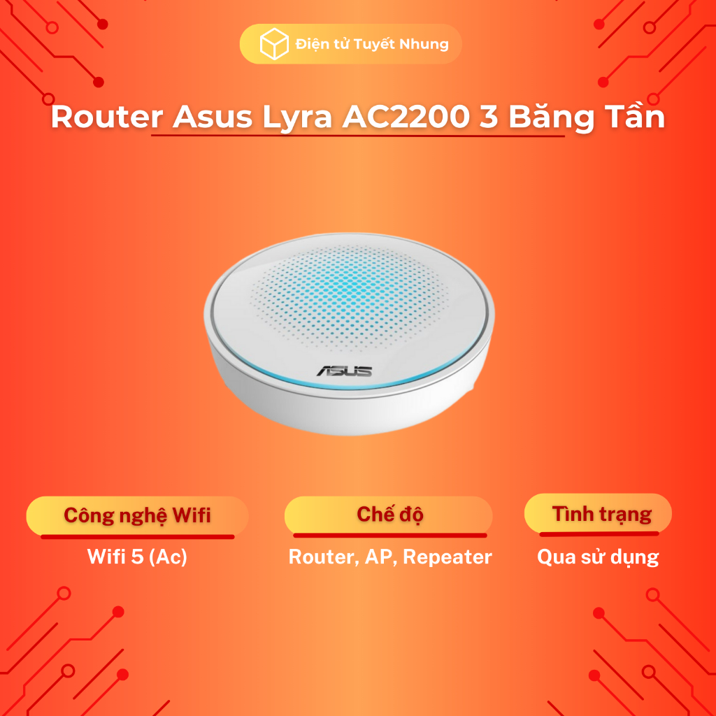 Asus Lyra AC2200 Router 3 Bands, Used Mesh - Wifi Router 1-1 In 3 ...