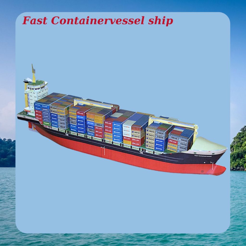 Paper ship model - Fast Containervessel container ship | Shopee Malaysia