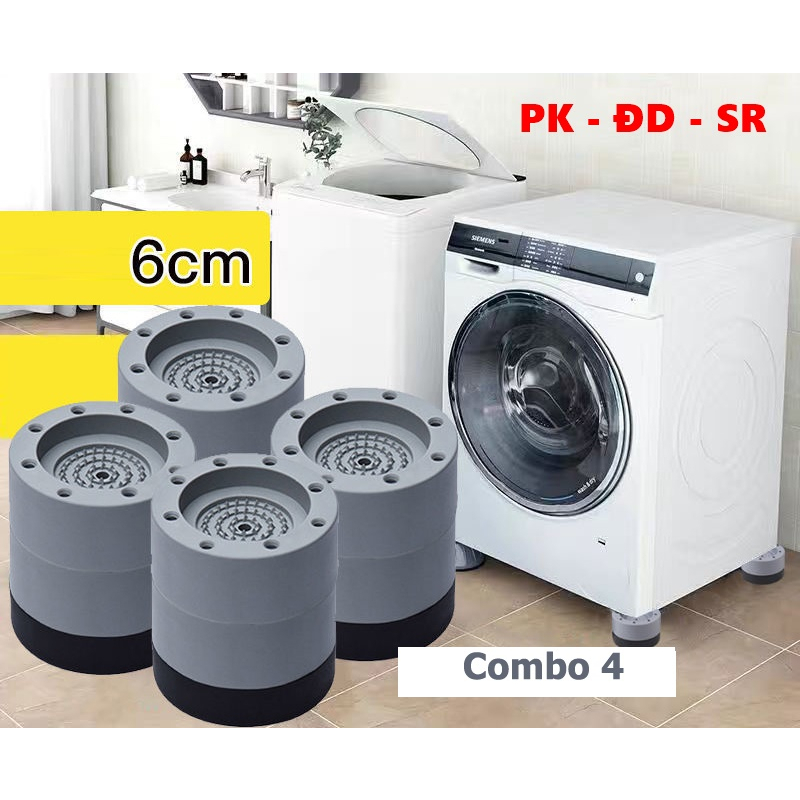Set of 4 Washing Machine and Refrigerator Stands Anti-Vibration Rubber ...