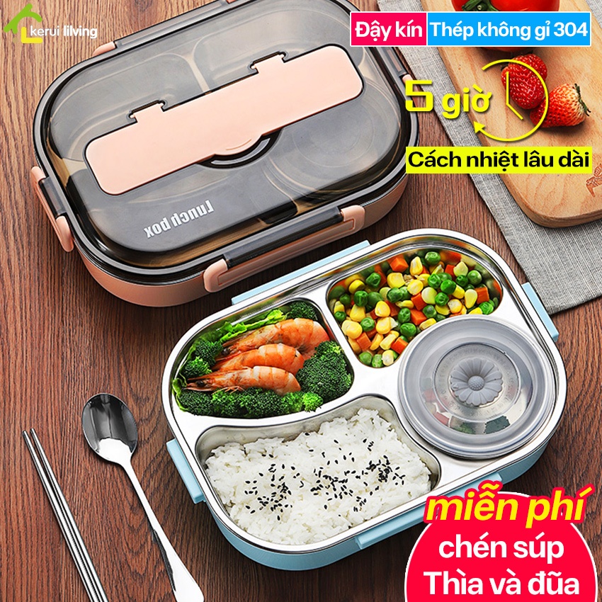 4-compartment Lunch Box, Sesame Seeds For Rice, Rice Container, 3 ...