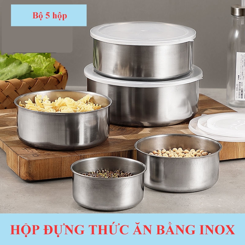 Homelove Stainless Steel Food Box Set Of 5 Stainless Steel Food Boxes 