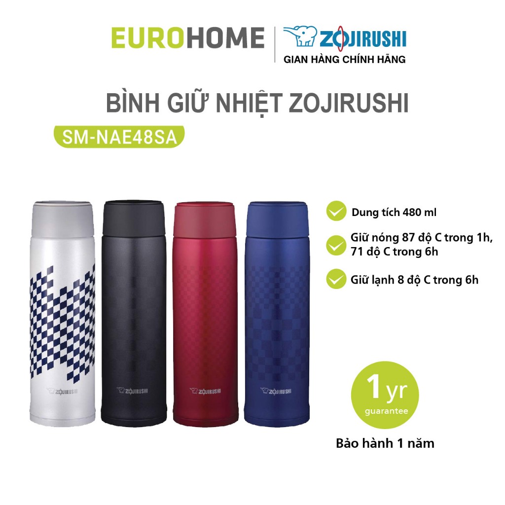 Zojirushi SMNAE48SAAZ Thermos Flask With Capacity Of 0.48L, Made In