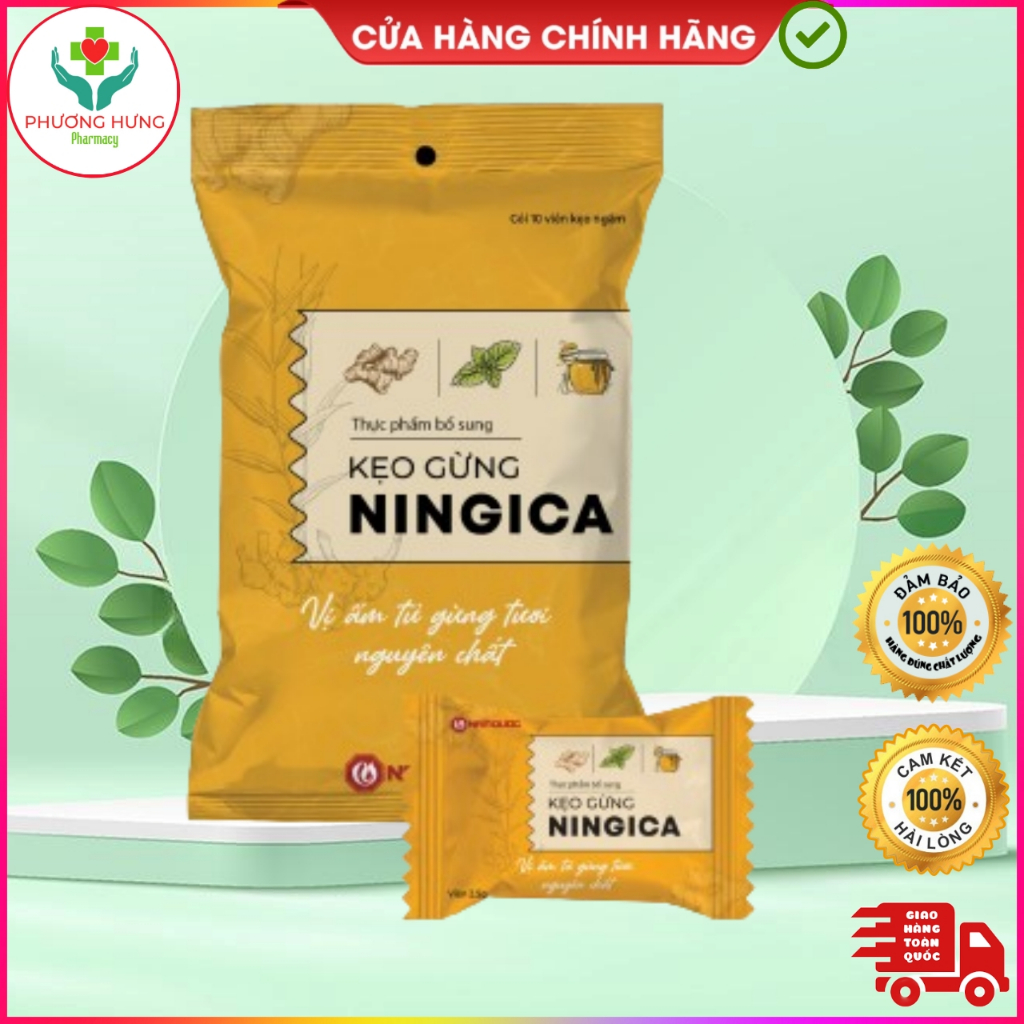 Nam Pharmaceutical Ningica Ginger Candy Helps Relieve Cough, Sore