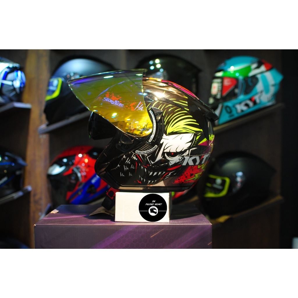 Helmets 3 / 4 KLT KLT Venom Openface 2 glasses (Genuine) Joker with KYT stamp Shopee Malaysia