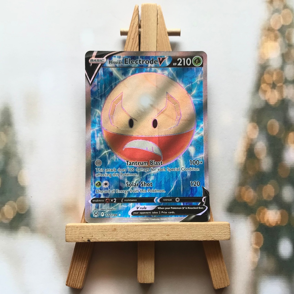Pokemon Hisuian Electrode V 172 / 196 picture card Genuine English