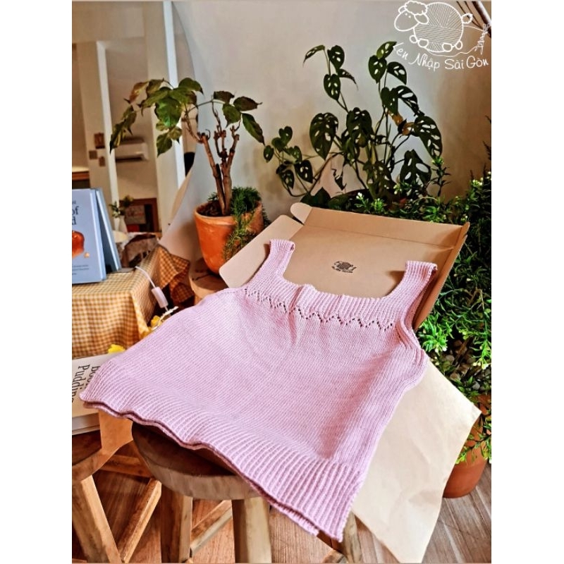 Summer Time Dress Knitting Kit (drops Safran Yarn + Vietnamese Knitting 