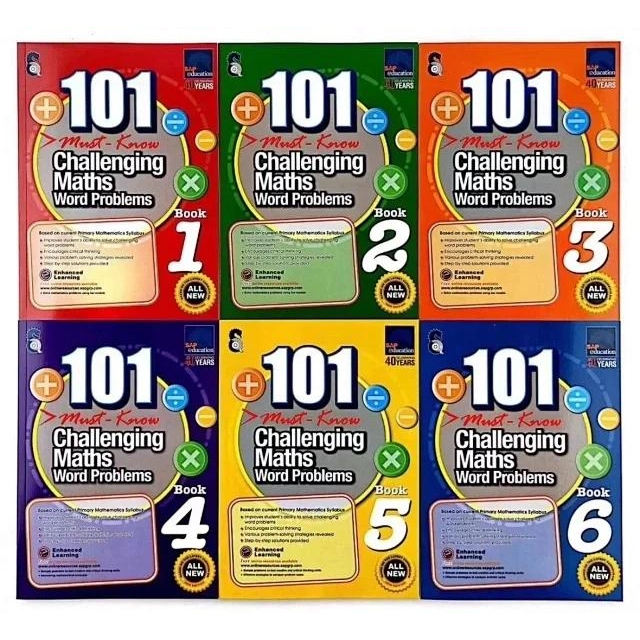 Book - 101 must know challenge maths word problem imported color 6 ...