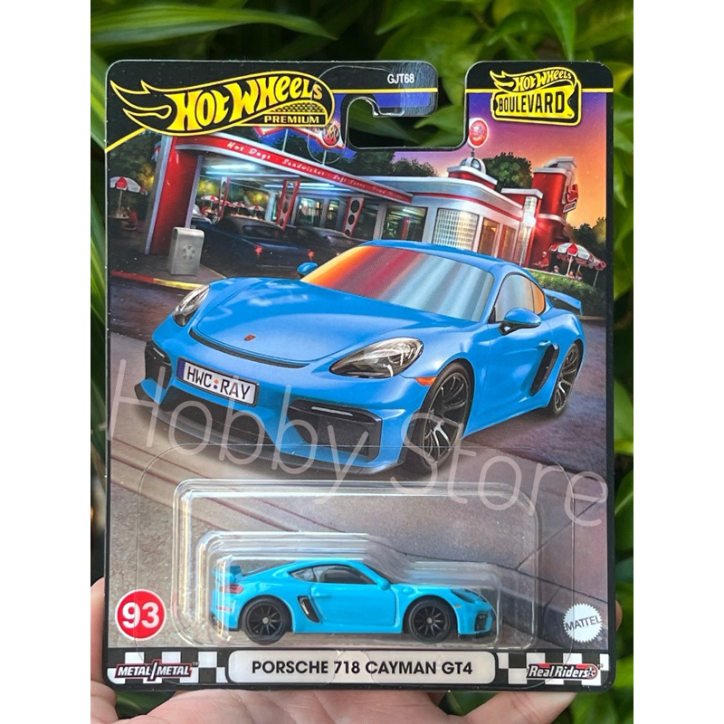 Hobby Store Hot Wheels Premium Boulevard Porsche 718 Cayman GT4 Model ...