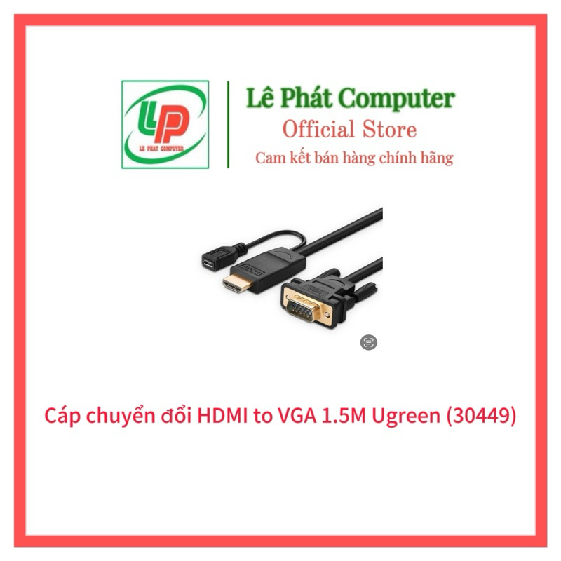 Ugreen HDMI to VGA converter cable (30449) 1.5M long Genuine product