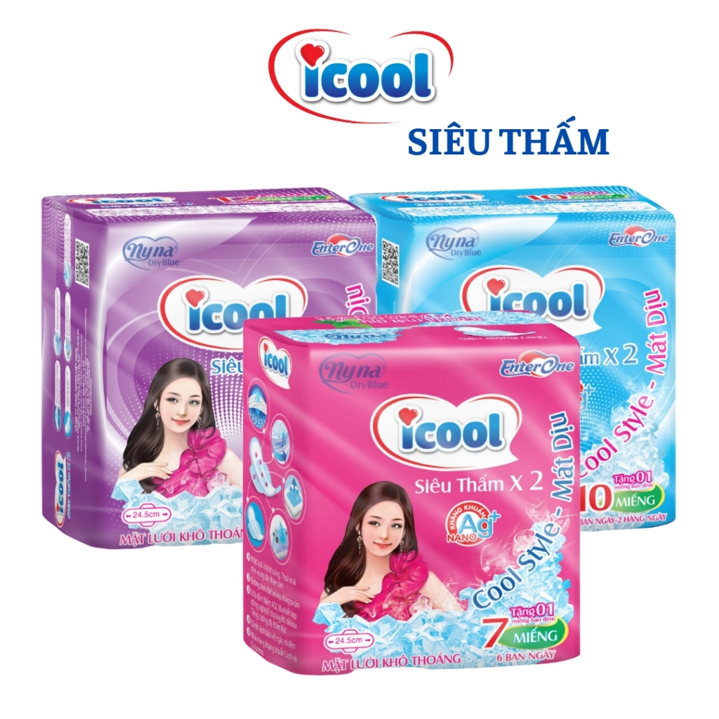 Icoool Super Absorbent Tampons With Dry, Cool Mint Mesh Surface