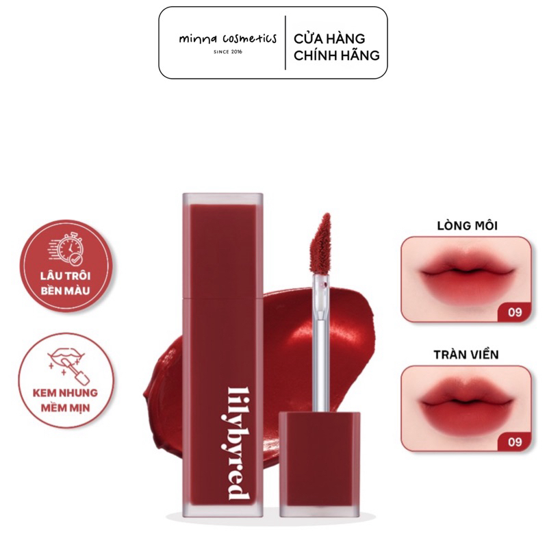 LILYBYRED Mood Liar Velvet Tint - Teint à Lèvres Mat, Teinte Pêche, 4.2g, Beauté Coréenne, Neuf