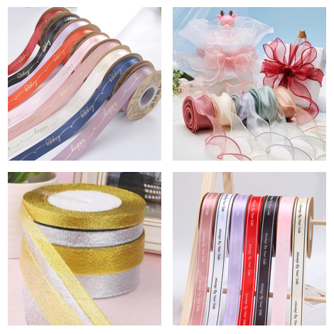 2 meters Silk ribbon / chiffon ribbon for flower bouquets, gift ...