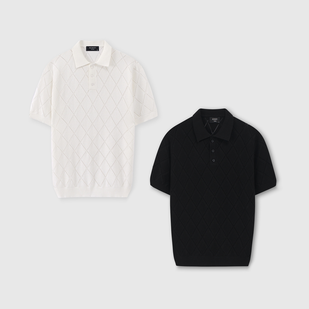 ROWAY Premium Men's Polo Shirt | Woven wool Polo Polo Shirt Men Polo ...