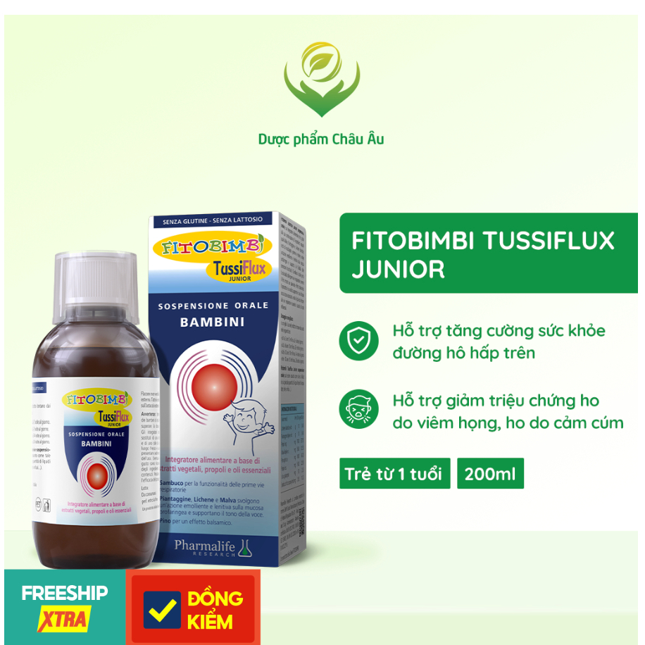 Fitobibi Tussiflux Junior Baby Cough Syrup Junior Herbal Extract Helps