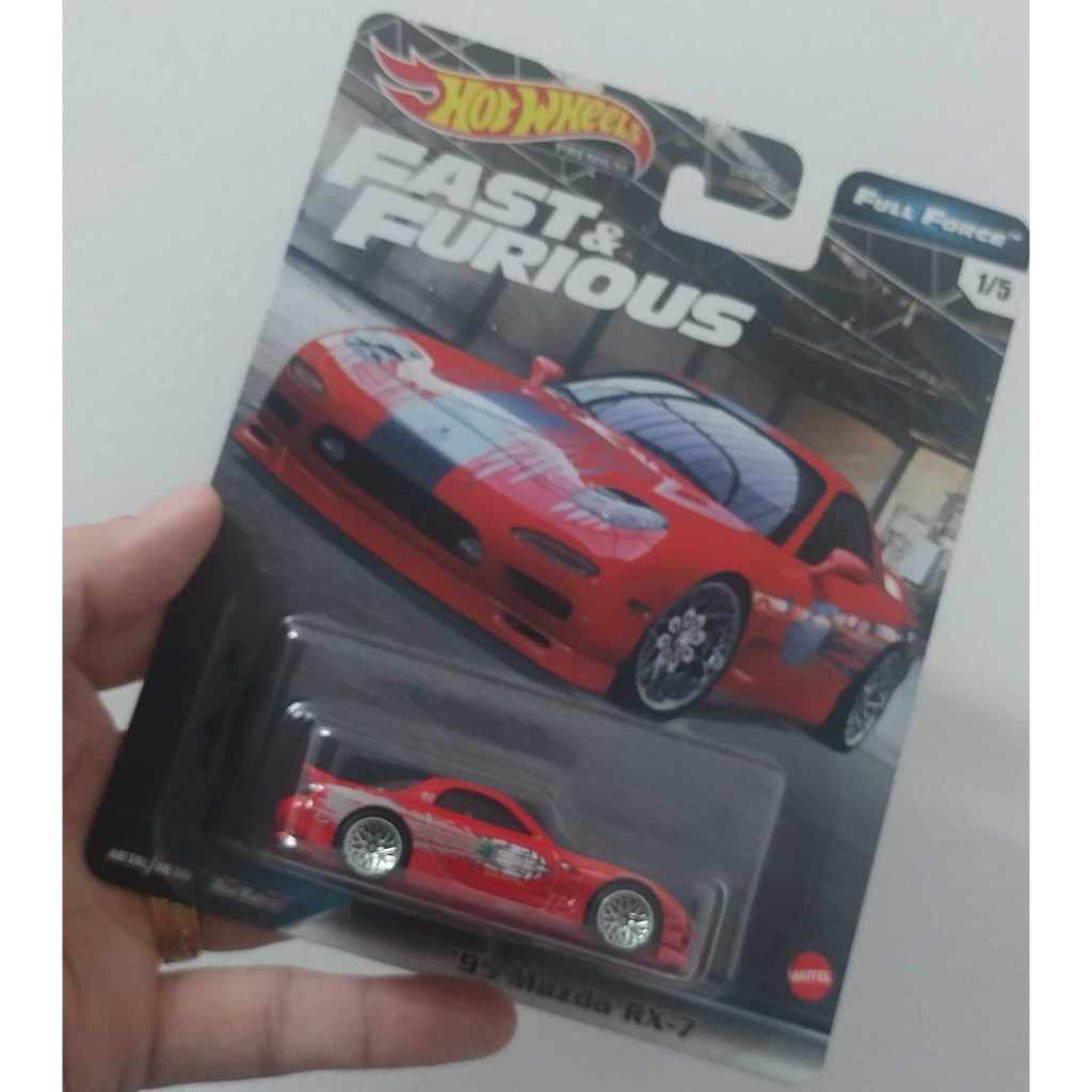 Hotwheels 95 Mazda RX-7 Fast & Furious (Red, Rubber Wheels) | Shopee ...