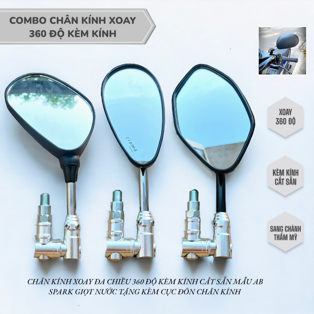 Combo of 360-degree multi-directional rotating glasses with pre-cut ...