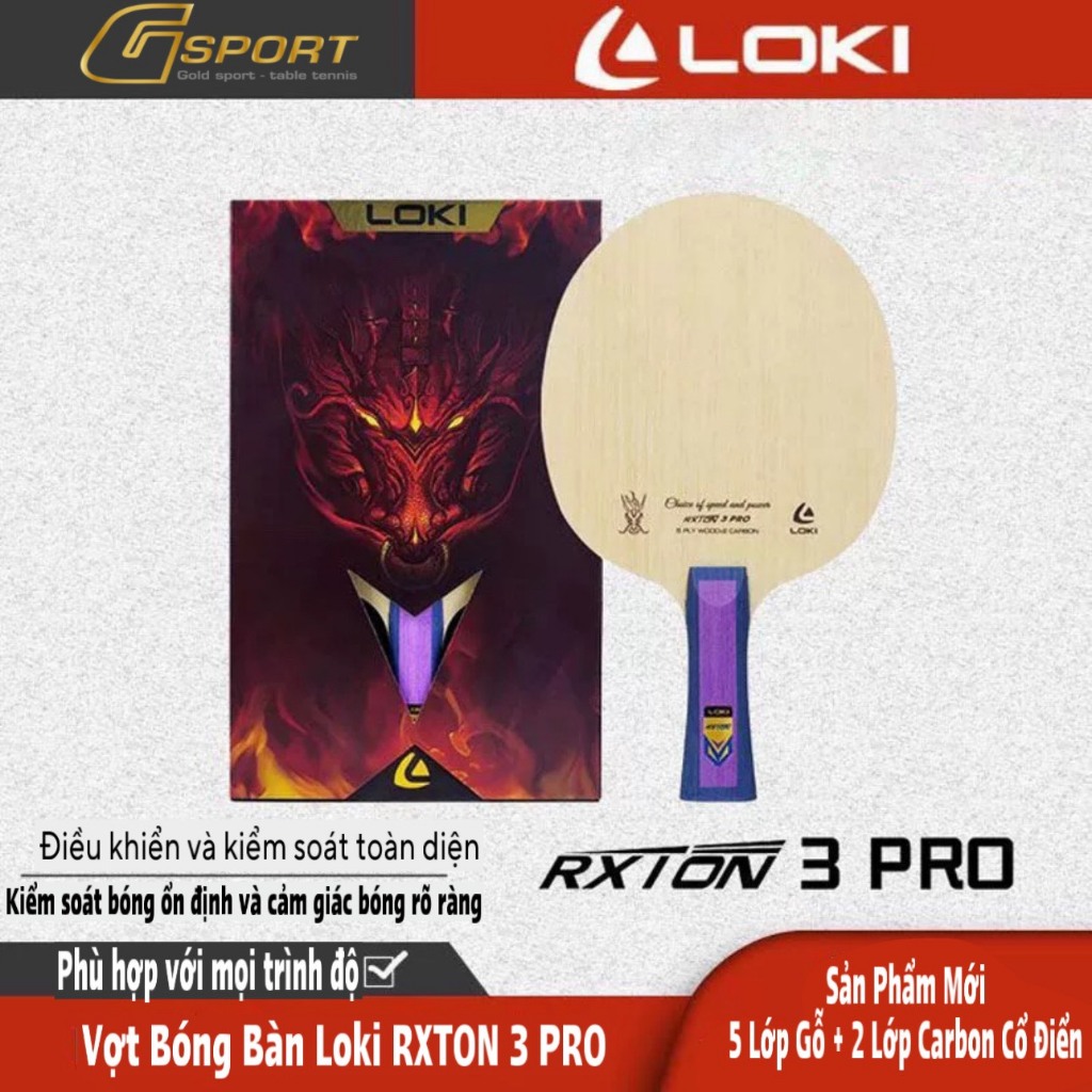 Loki RXTON 3 PRO Table Tennis Racket - Genuine LOKI Product - High ...