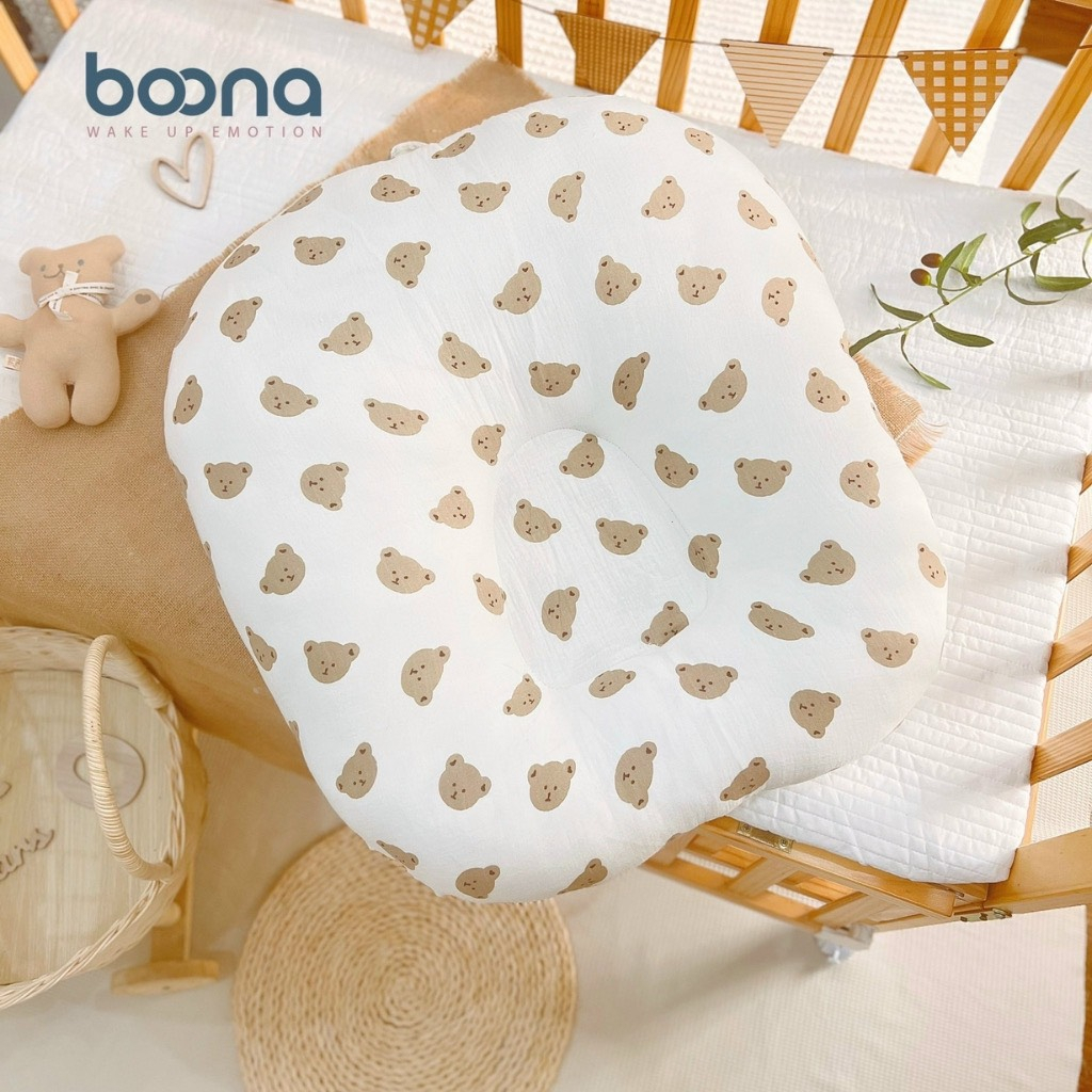 (Free Milk Towel) Boona AntiReflux Pillow For Babies Premium Muslin
