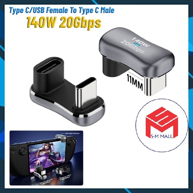 Usb Type C Gaming Adapter U-shaped Thunderbolt 3 Charging and Data ...