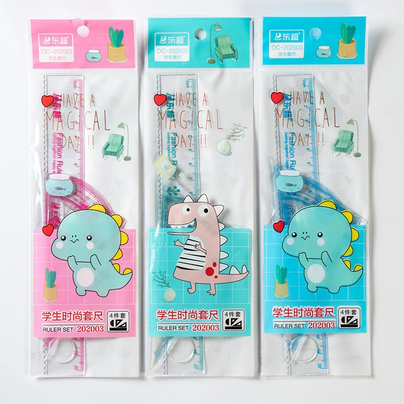 Set of 4 Ruler - 15cm Straight Ruler - 45 Degree Eke - 60 Degree Eke ...