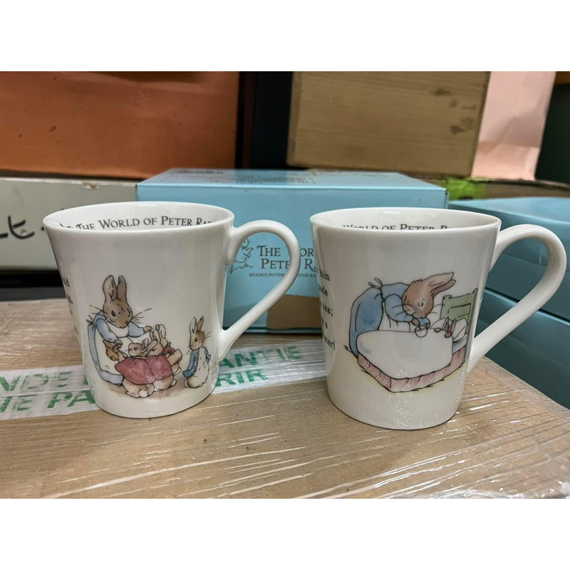 [Japanese Ceramic] New deep cup and platebag with Peter Rabbit box ...