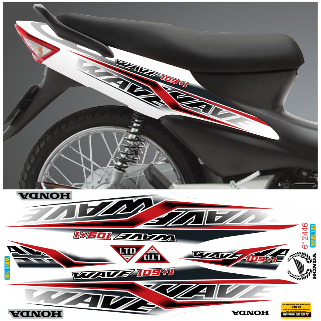 Wave Alpha 100 & 50 car sticker - model 109 + 1 - ms 612446 3-layer ...