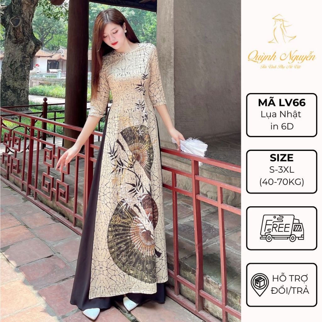 Silk Ao Dai Quynh Nguyen Japanese Silk Ao Dai Printed 6d Sharp ...