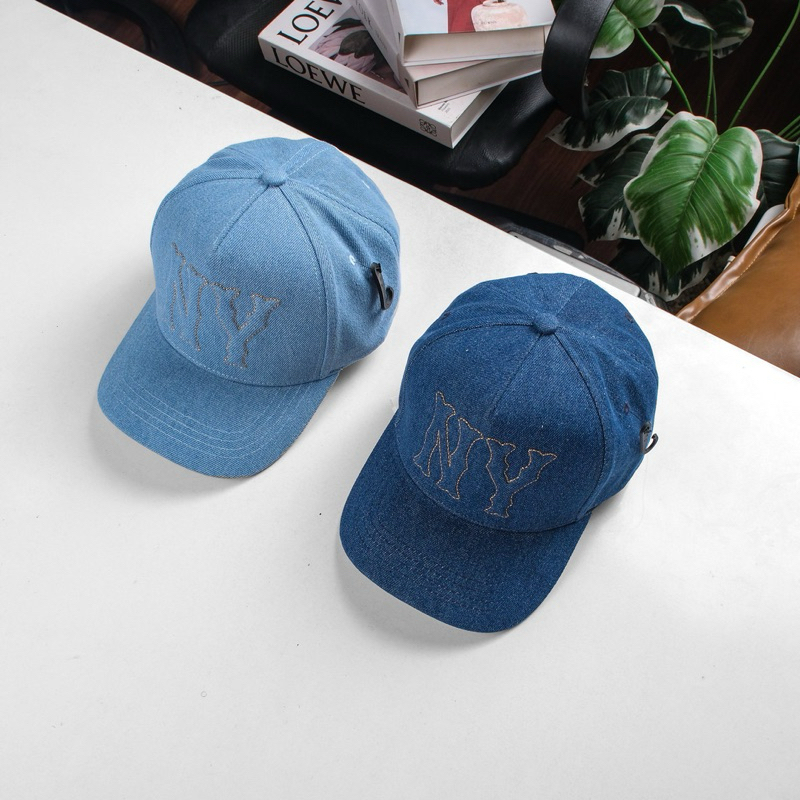 Unisex Hats Made Of Genuine jean Material, Embroidery logo Ny High ...