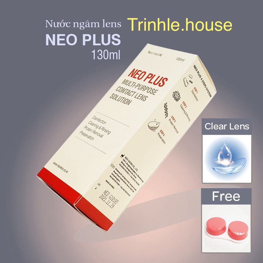 Neo Plus Contact lens Soaking Water 130ml, Daily Eye lens Wash Free ...