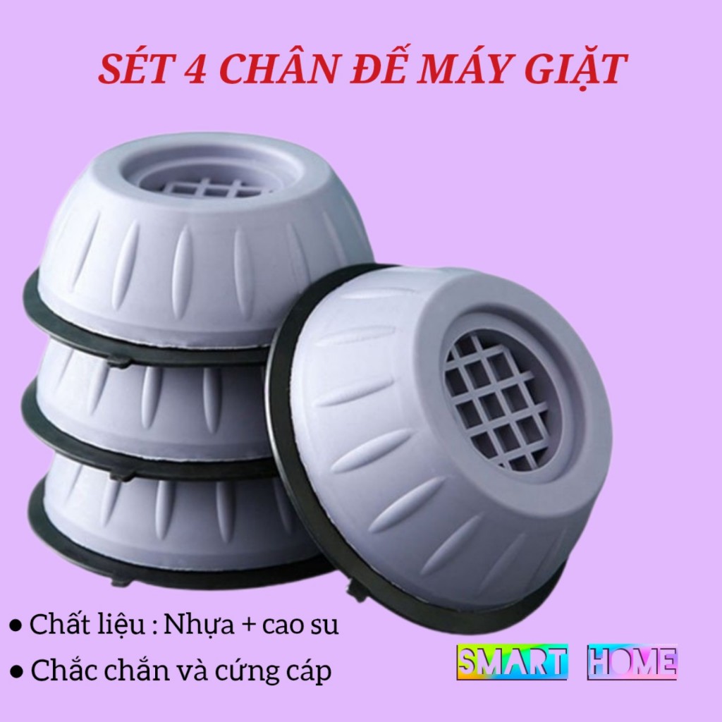 Set of 4 Washing Machine Stands, Plastic and Rubber Washing Machine ...