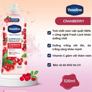 [thai Standard] Vaseline Superfood Freshlock Cranberry Lotion Thailand 