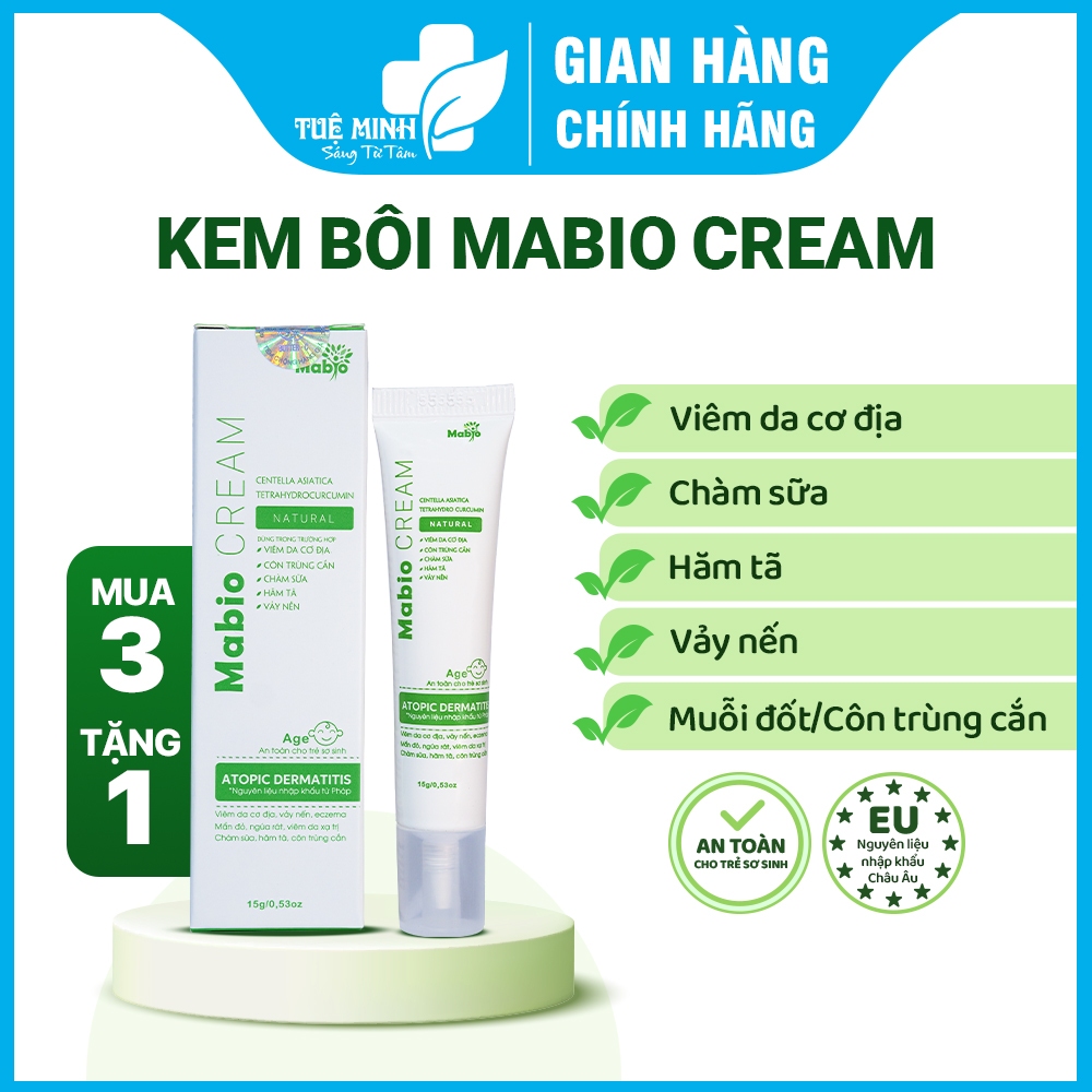 Mabio Cream Milk Eczema Cream, Diaper Rash, Psoriasis, Atopic