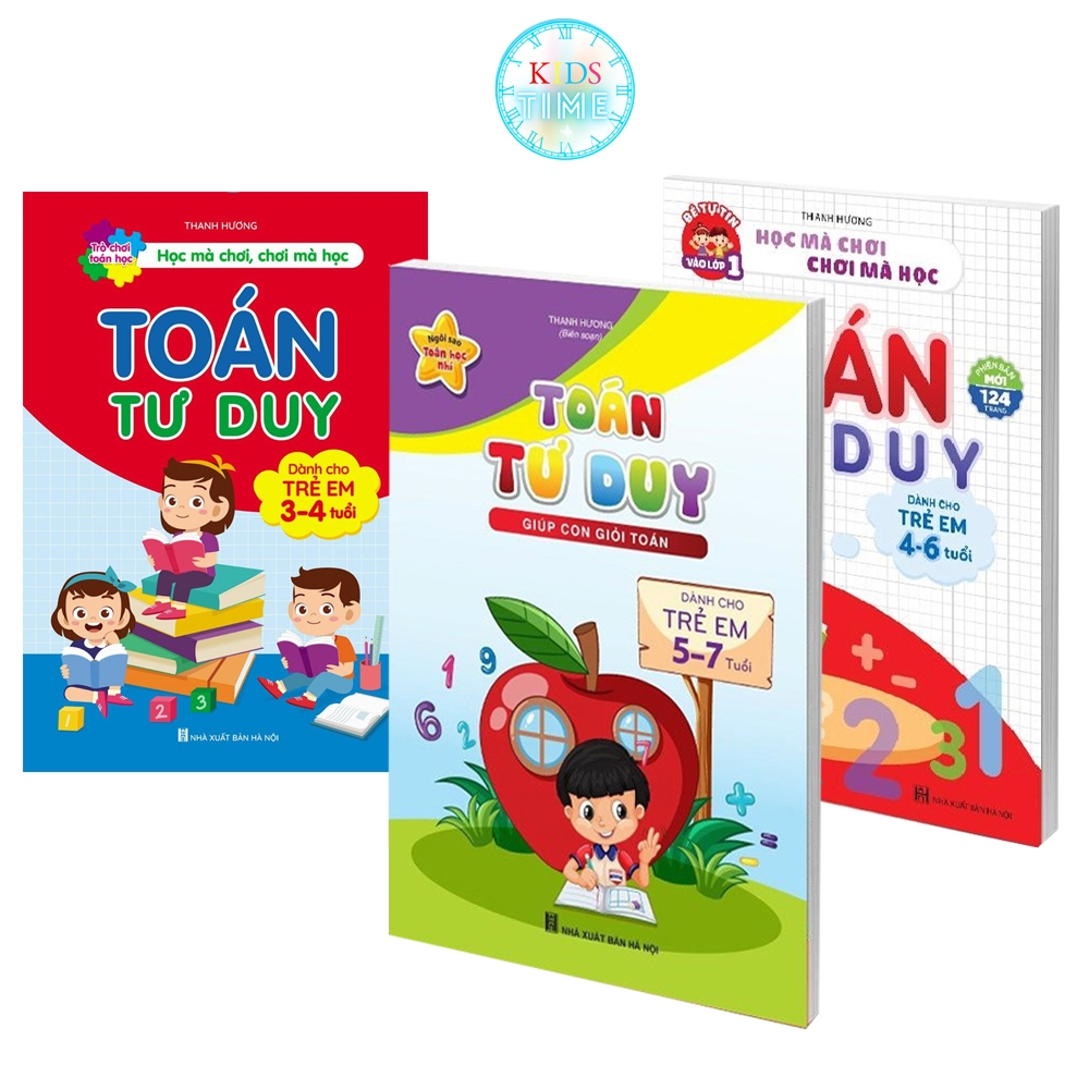 Book - Set of 3 Math Thinking Books for Children 3 - 6 Years Old ...
