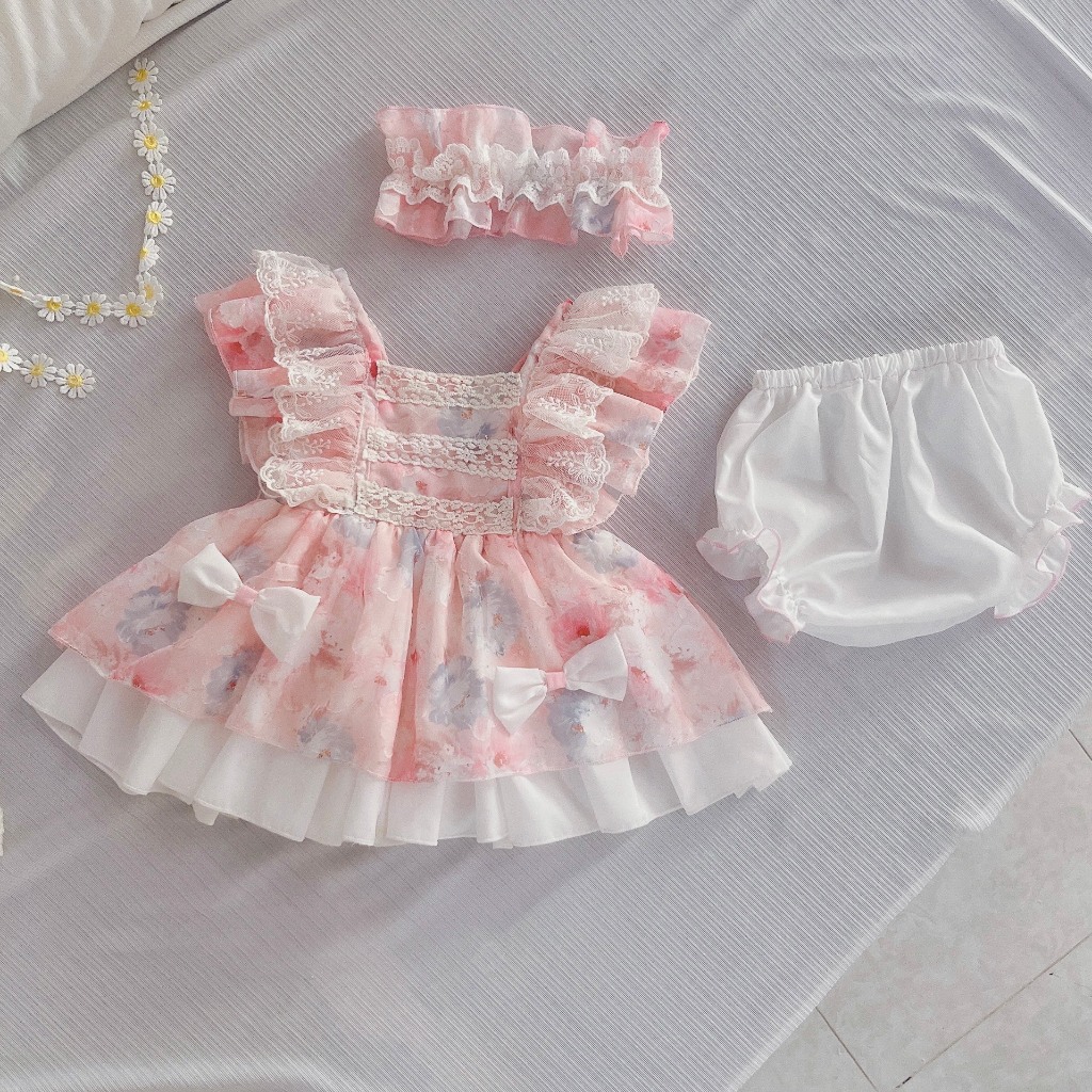 Pink Camo Bow Princess Dress with Pantyhose and Tuban for Girls from  5-14kg, Lolita Dress, Children's Dress | Shopee Malaysia