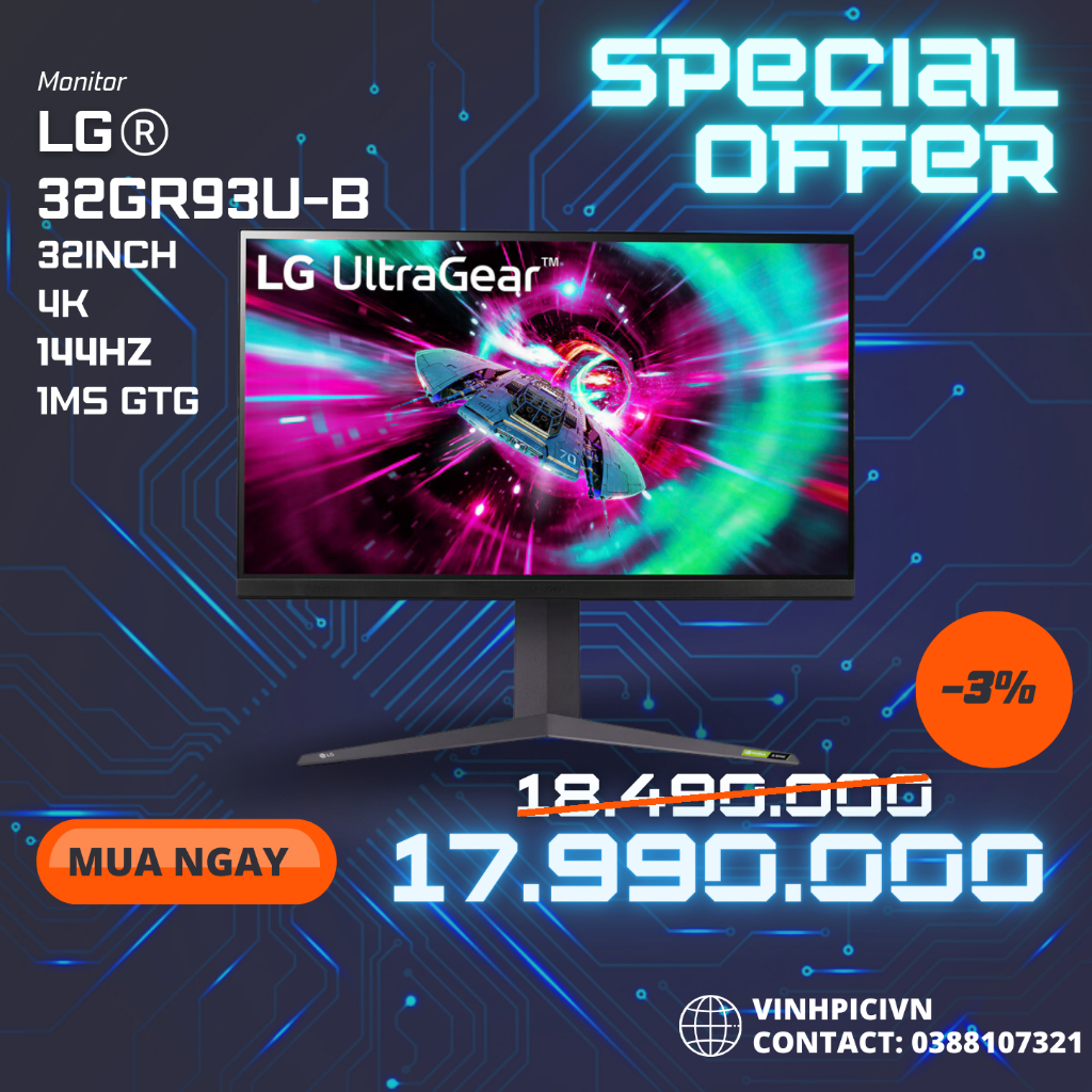 Lg 32GR93U-B 32 ''1ms 144Hz IPS UHD UltraGearTM [NEW] Screen | Shopee ...