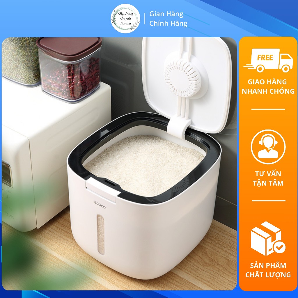 Ecoco Rice Container, Moisture-Proof, Termite Resistant, Separate ...