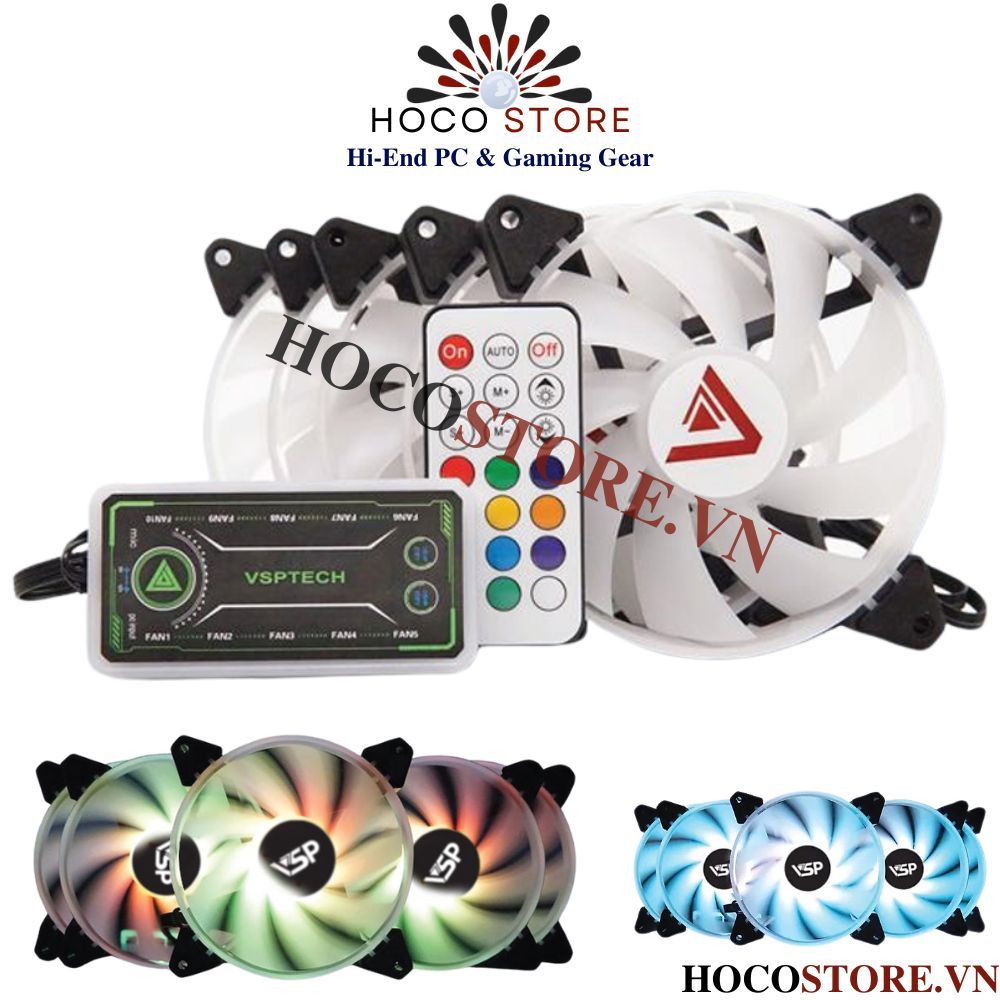 Kit 5 Fan V209C RGB LED (1 hup / 1 remote / 5c Fan) - Hoco Store PC ...